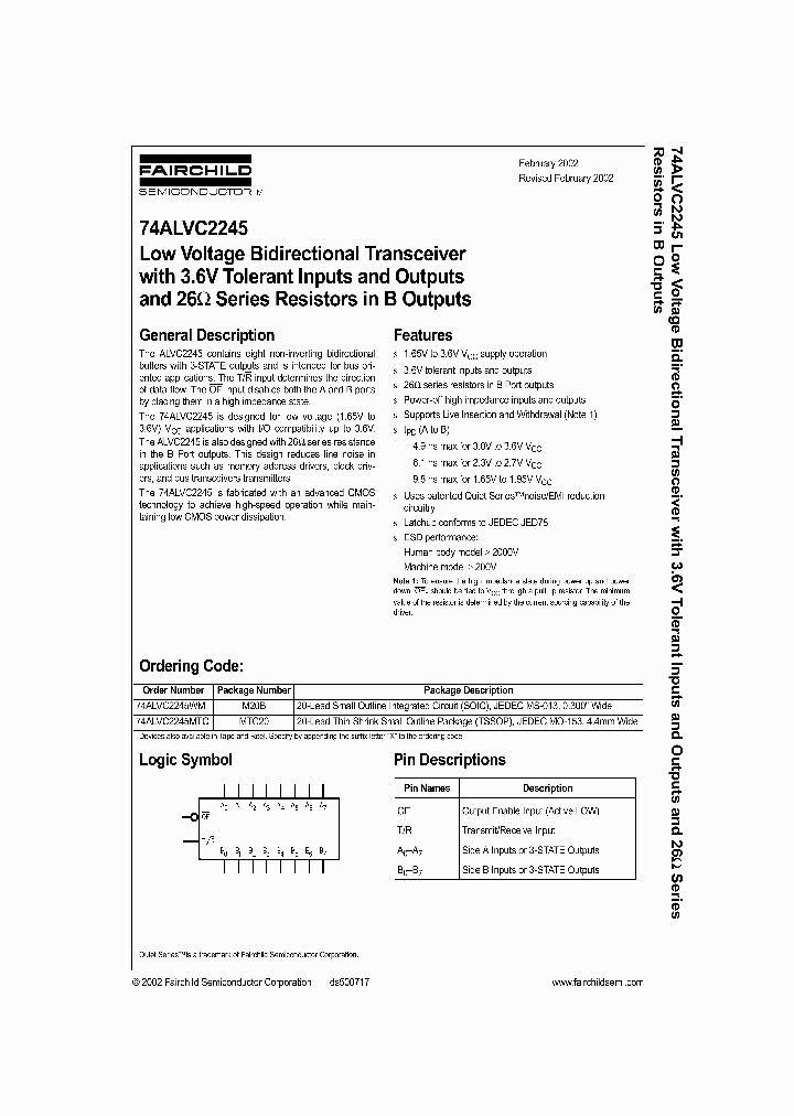 74ALVC2245MTCX_4100086.PDF Datasheet