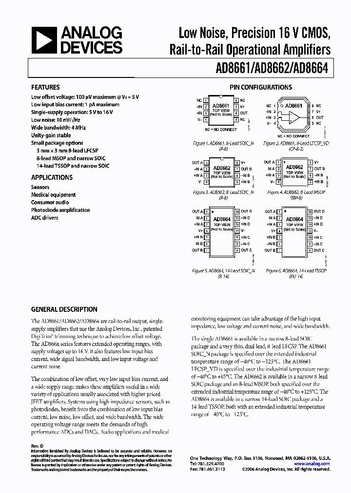 AD8661ACPZ-R2_4139640.PDF Datasheet