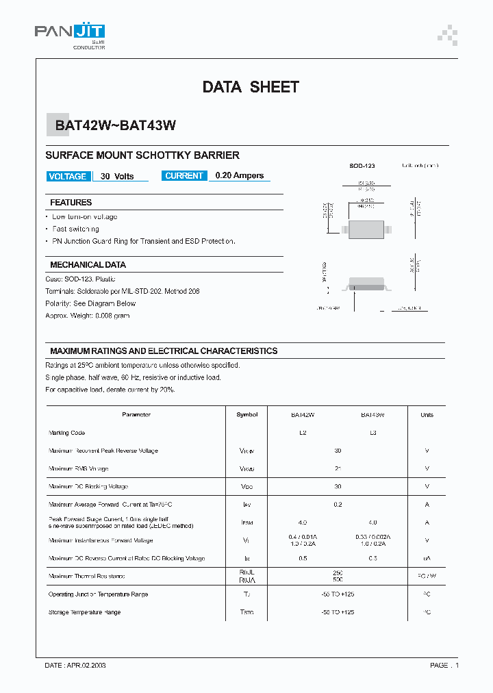 BAT42W03_4121138.PDF Datasheet