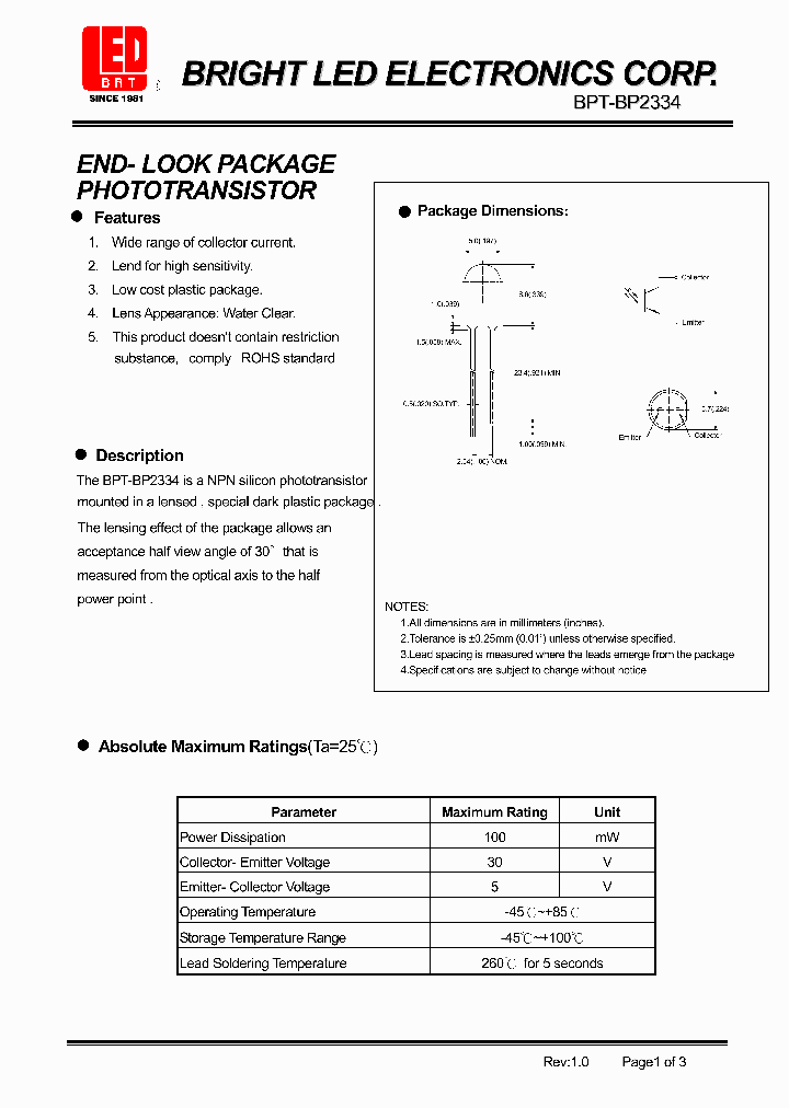 BPT-BP2334_4136825.PDF Datasheet