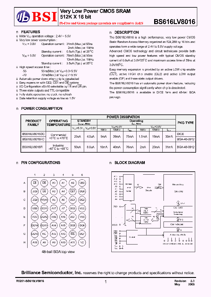 BS616LV8016DIP55_4160055.PDF Datasheet
