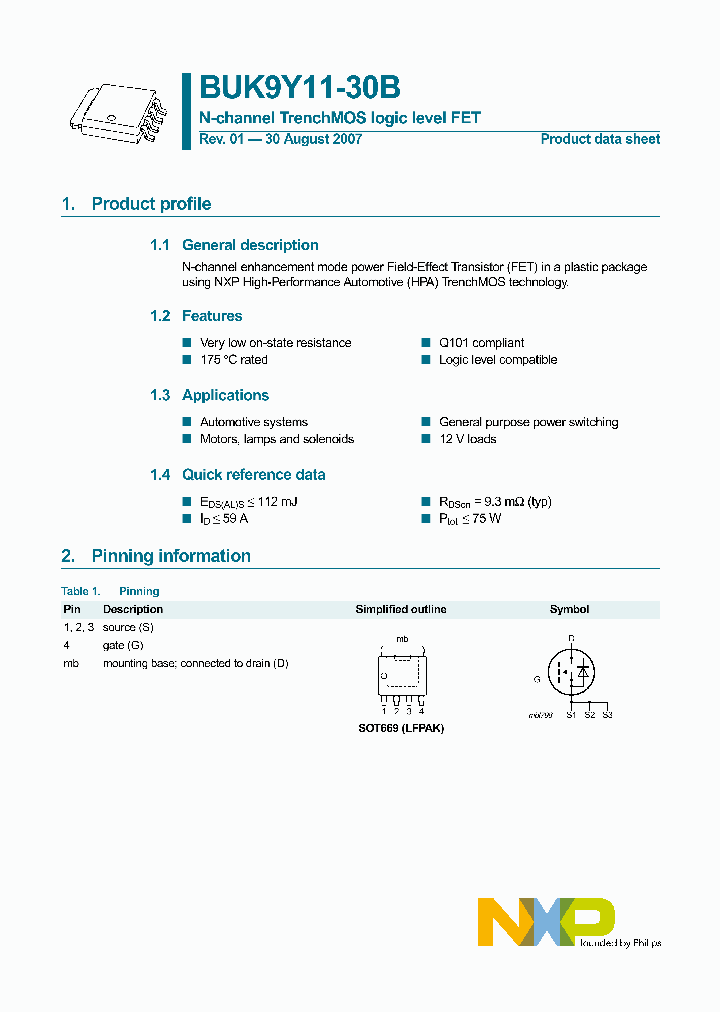 BUK9Y11-30B_4124255.PDF Datasheet