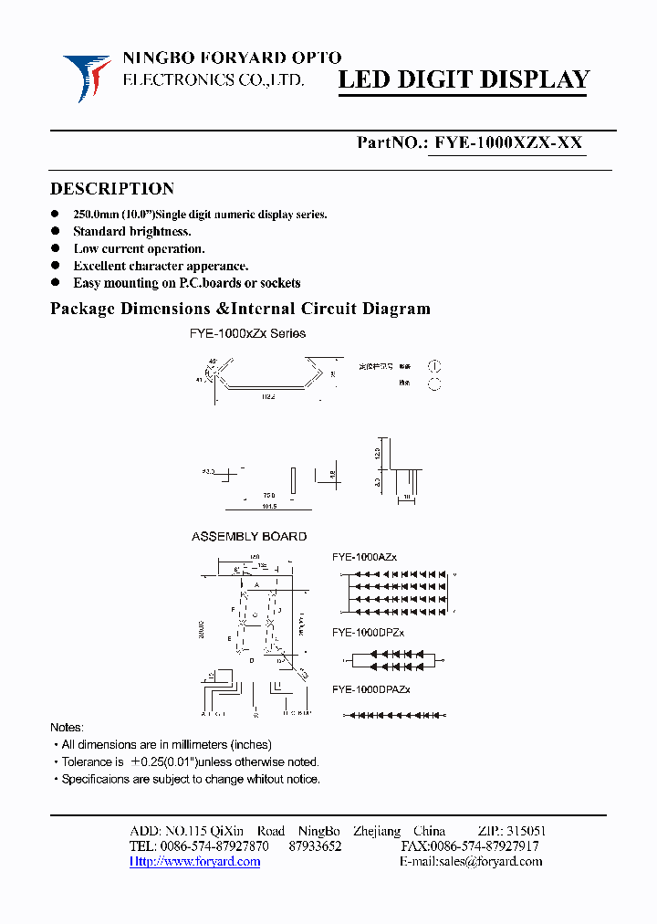 FYE-1000XZX-0_4140876.PDF Datasheet