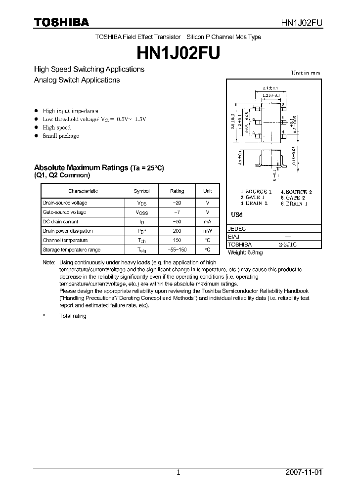 HN1J02FU07_4124637.PDF Datasheet