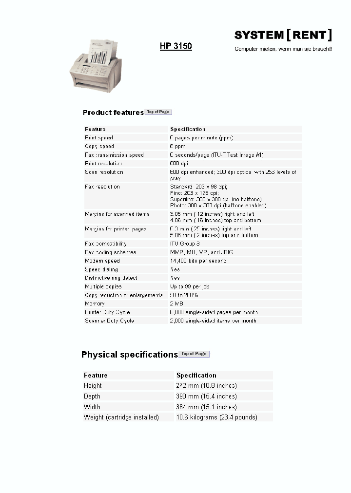 HP3150_4101573.PDF Datasheet