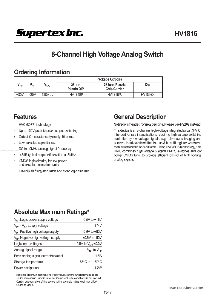 HV1816_4110080.PDF Datasheet