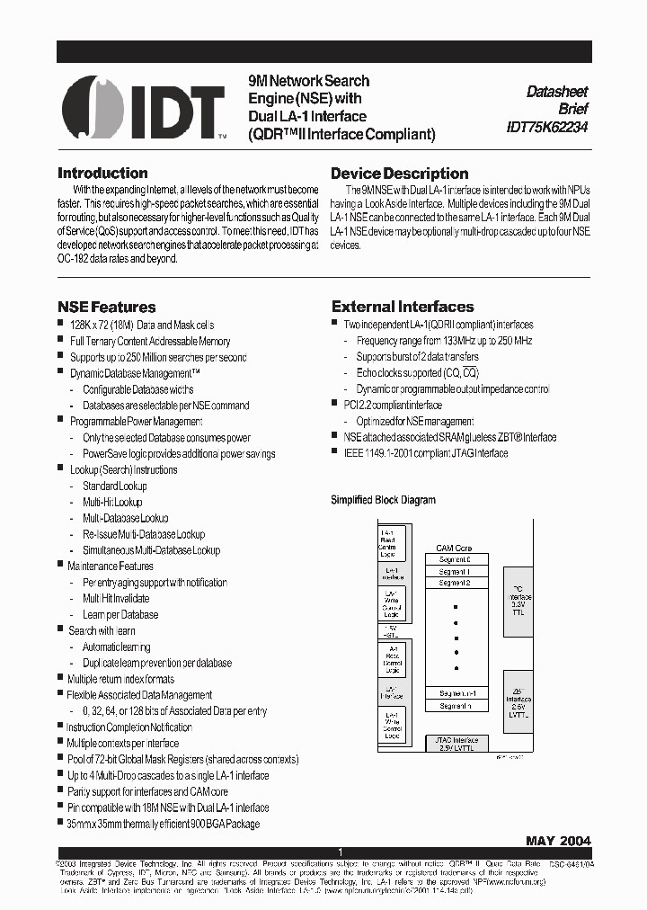 IDT75K62234_4114115.PDF Datasheet