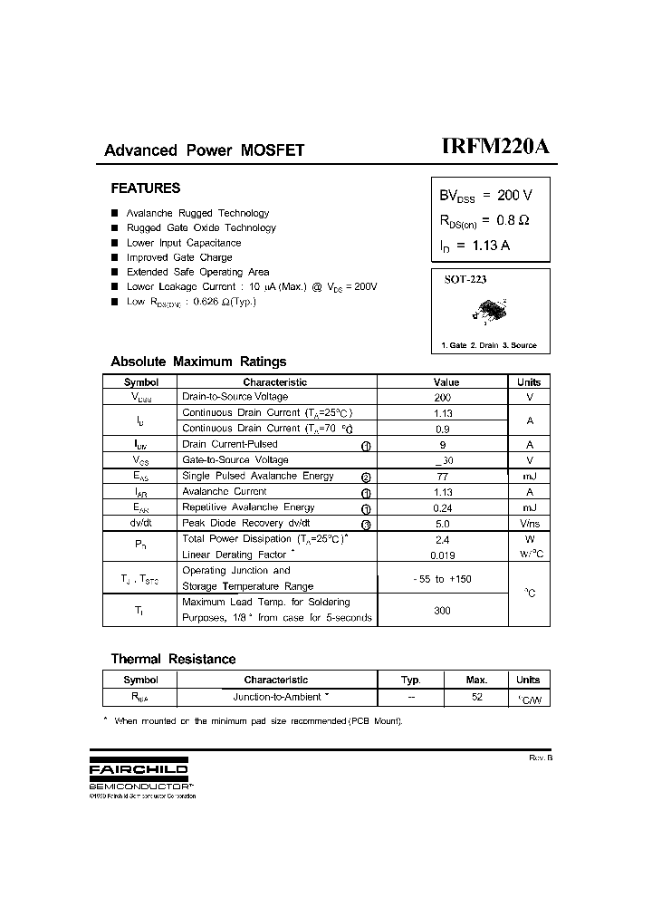 IRFM220A_4149181.PDF Datasheet