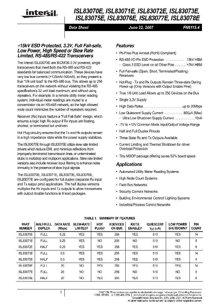 ISL83070E07_4138730.PDF Datasheet