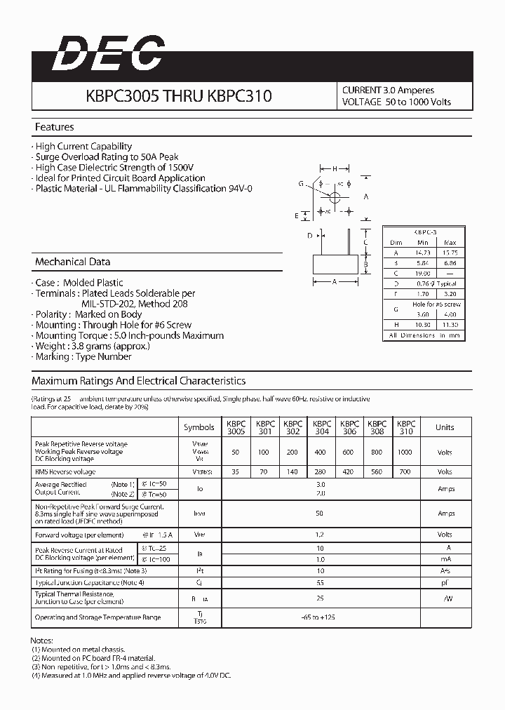 KBPC3005_4161714.PDF Datasheet