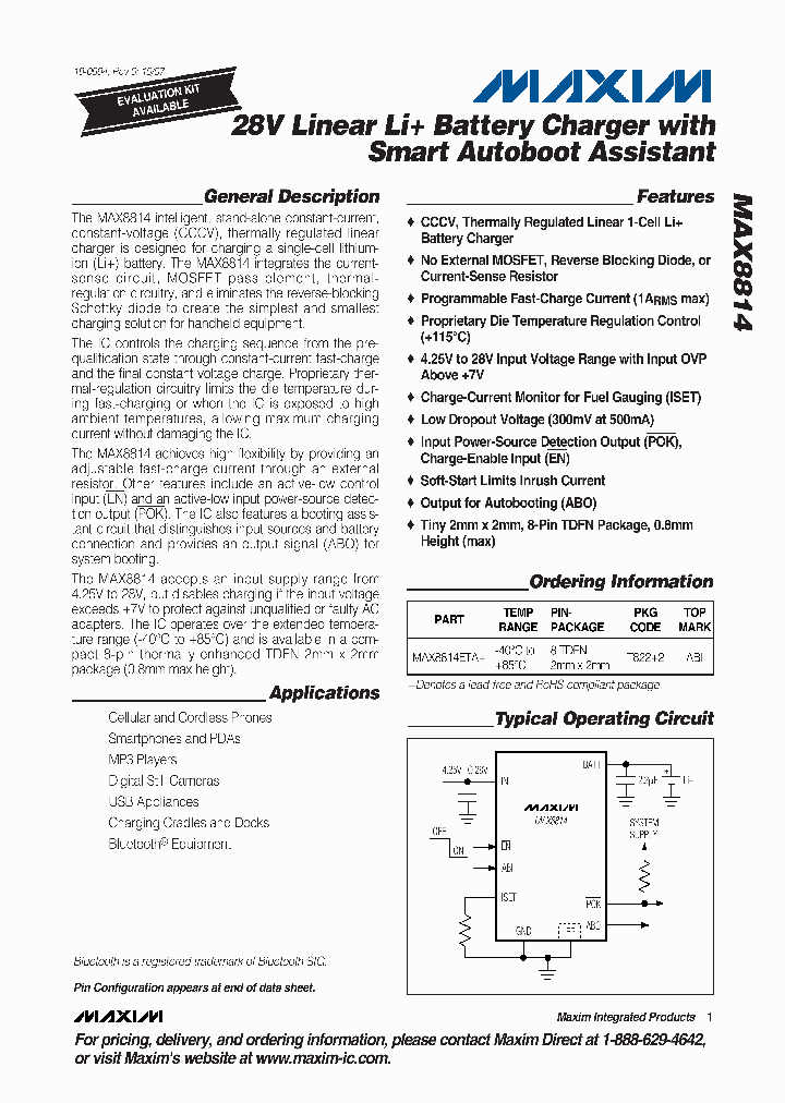 MAX8814ETA_4127807.PDF Datasheet