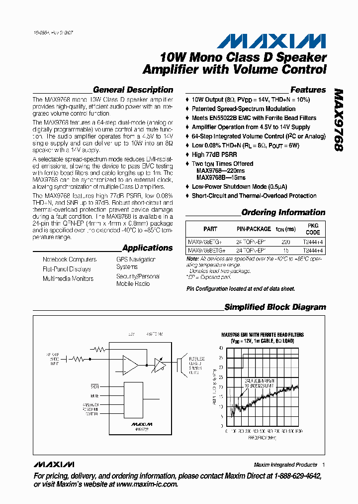 MAX9768BETG_4113956.PDF Datasheet