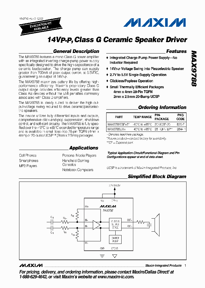 MAX9788ETI_4127577.PDF Datasheet