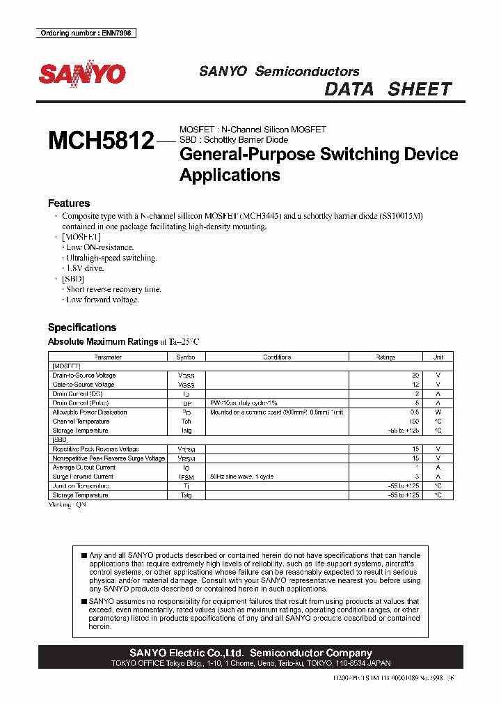 MCH5812_4113552.PDF Datasheet