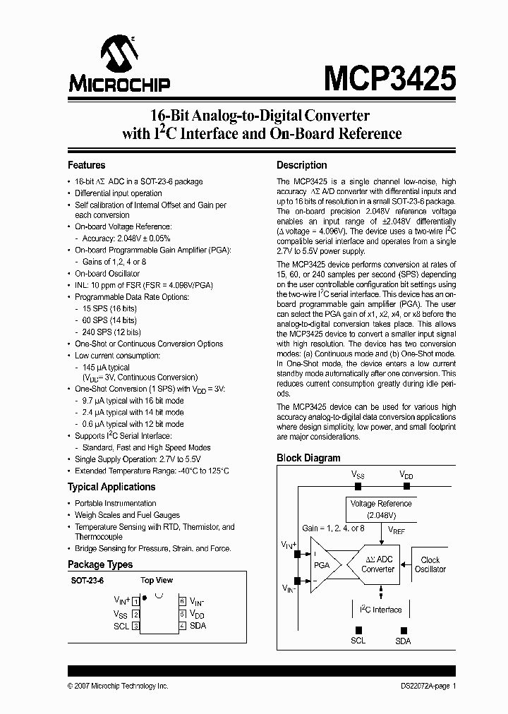 MCP3425A2TECH_4132103.PDF Datasheet