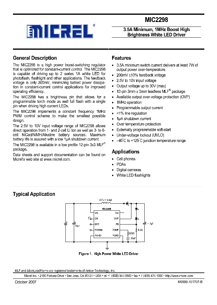 MIC2298-15YML_4128919.PDF Datasheet