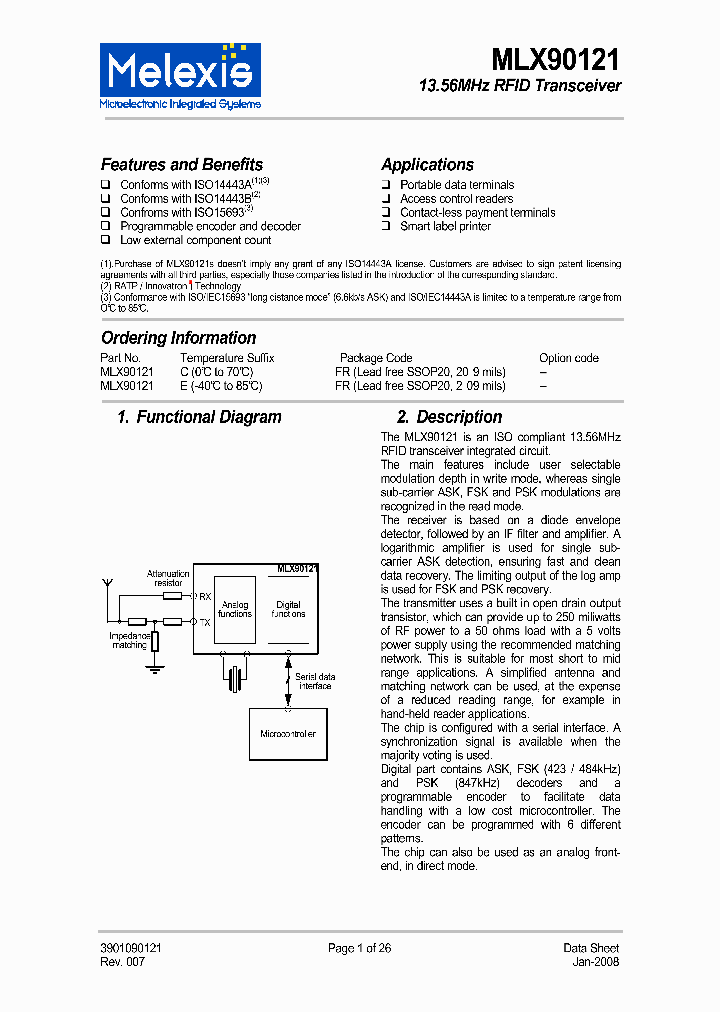 MLX90121_4141772.PDF Datasheet