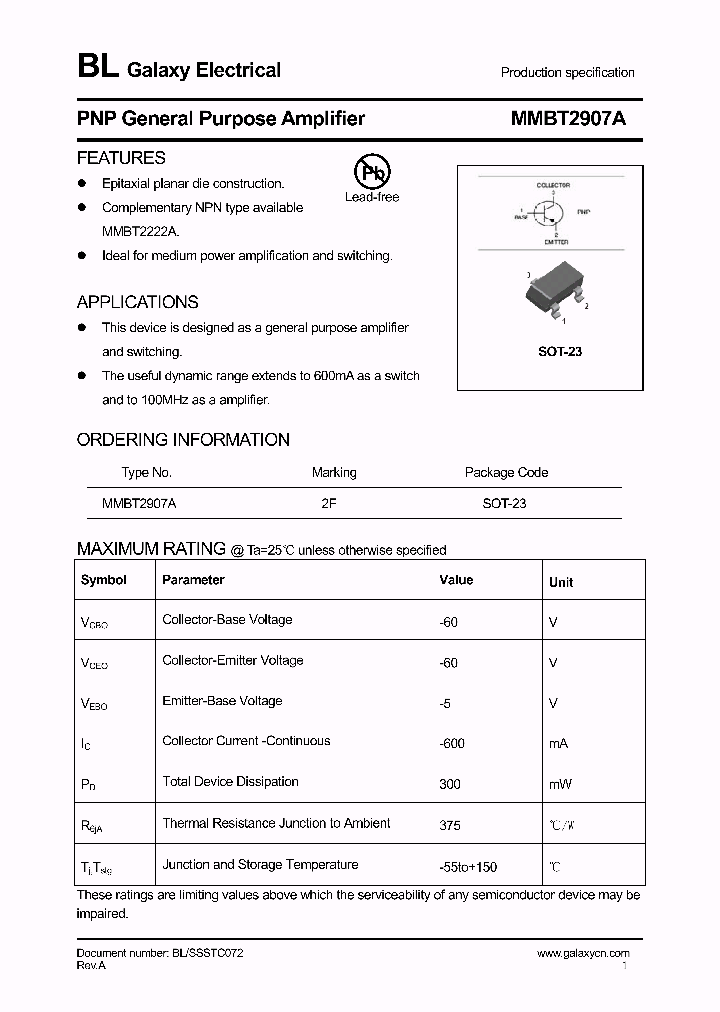 MMBT2907A_4146113.PDF Datasheet