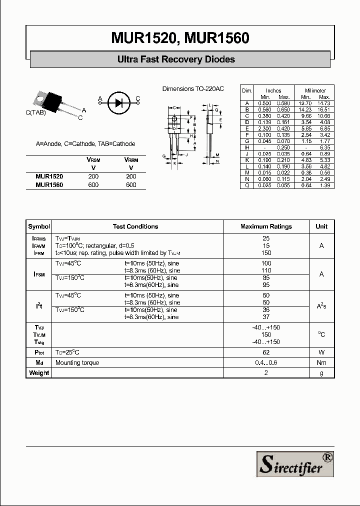 MUR1520_4163435.PDF Datasheet