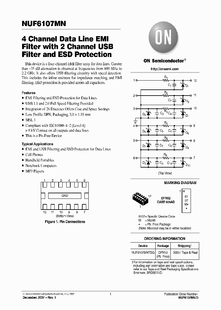 NUF6107MNTBG_4132339.PDF Datasheet