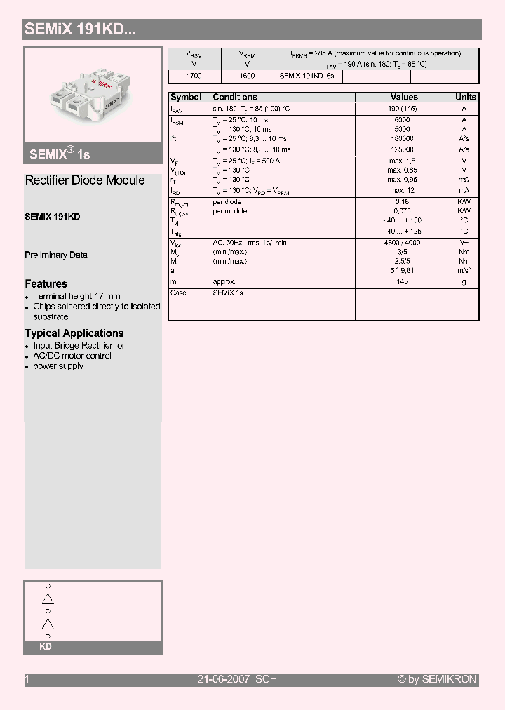 SEMIX191KD_4131309.PDF Datasheet