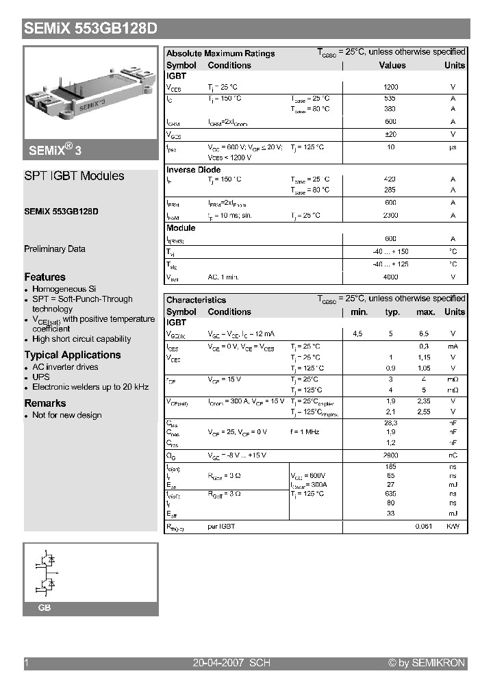 SEMIX553GB128D_4149079.PDF Datasheet