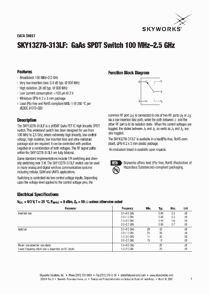 SKY13278-313LF_4113908.PDF Datasheet