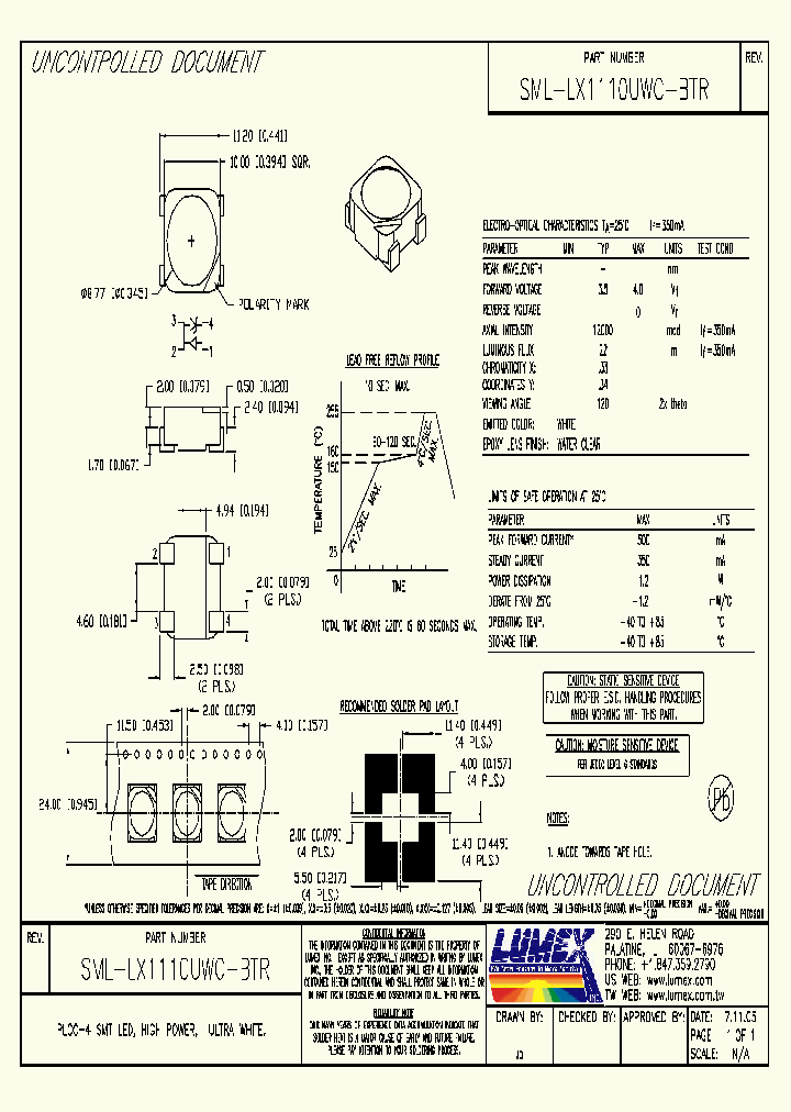 SML-LX1110UWC-BTR_4130052.PDF Datasheet