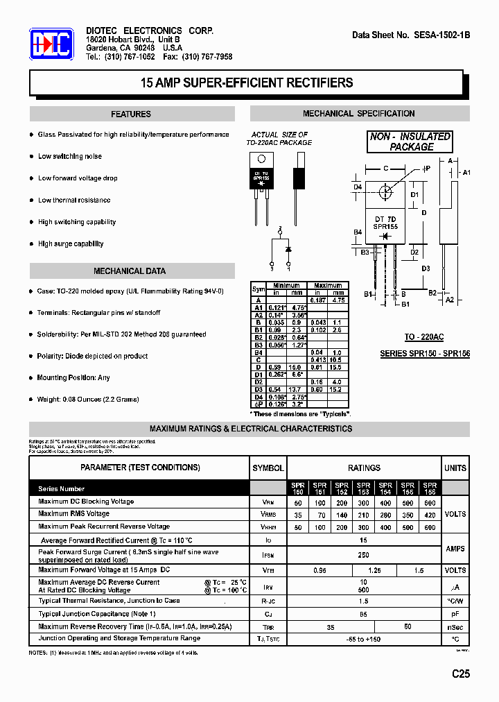 SPR155_4154864.PDF Datasheet