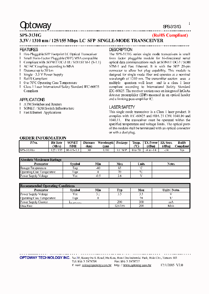 SPS-3131G_4128711.PDF Datasheet