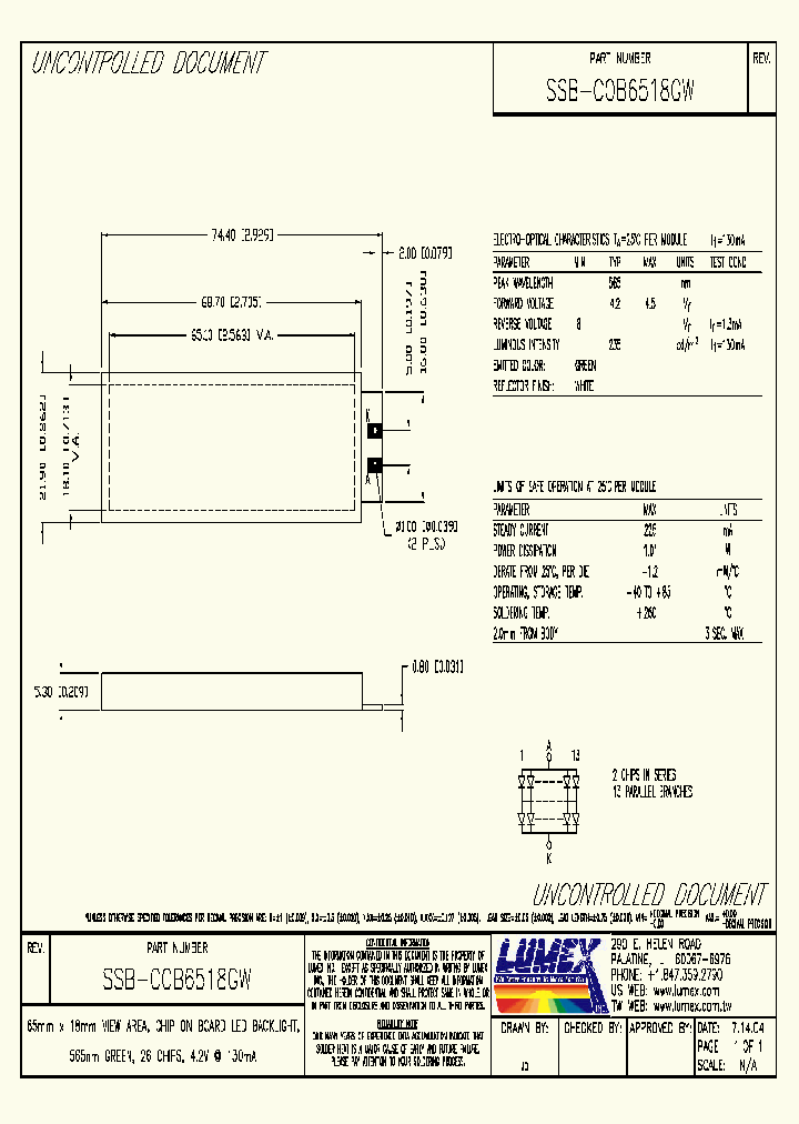 SSB-COB6518GW_4130033.PDF Datasheet