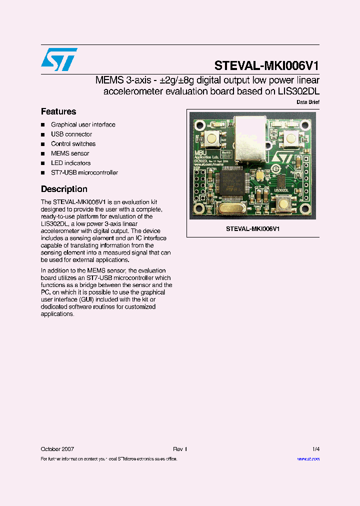 STEVAL-MKI006V1_4160196.PDF Datasheet