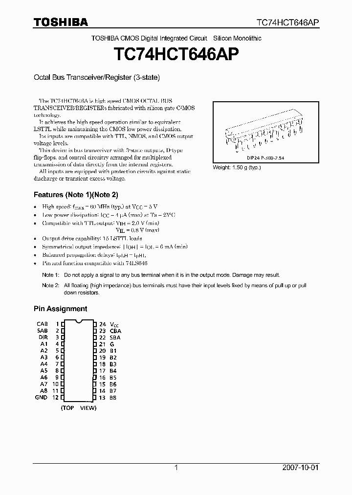 TC74HCT646AP07_4134757.PDF Datasheet