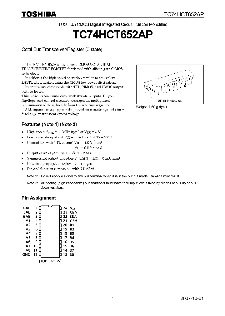 TC74HCT652AP07_4134756.PDF Datasheet