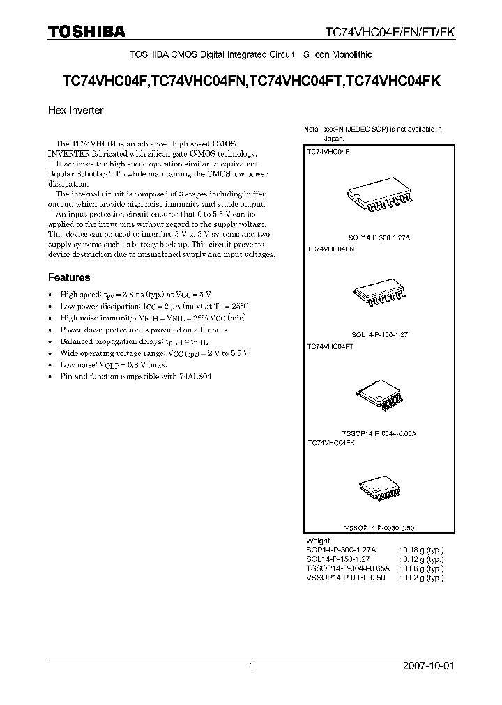 TC74VHC04F07_4132769.PDF Datasheet