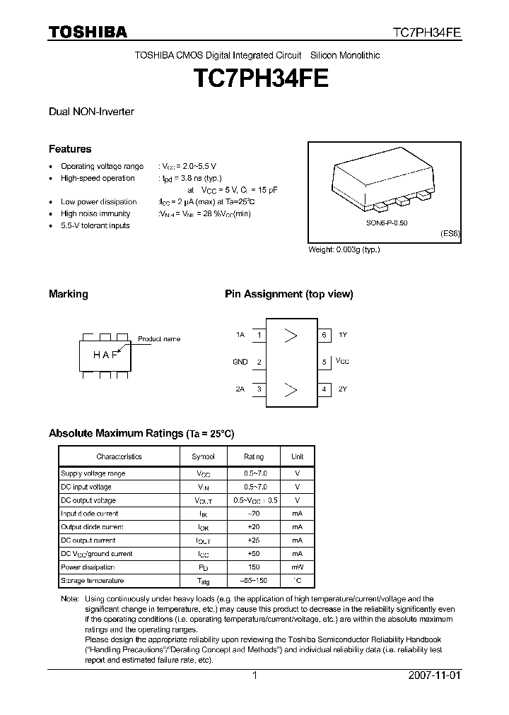 TC7PH34FE_4133176.PDF Datasheet