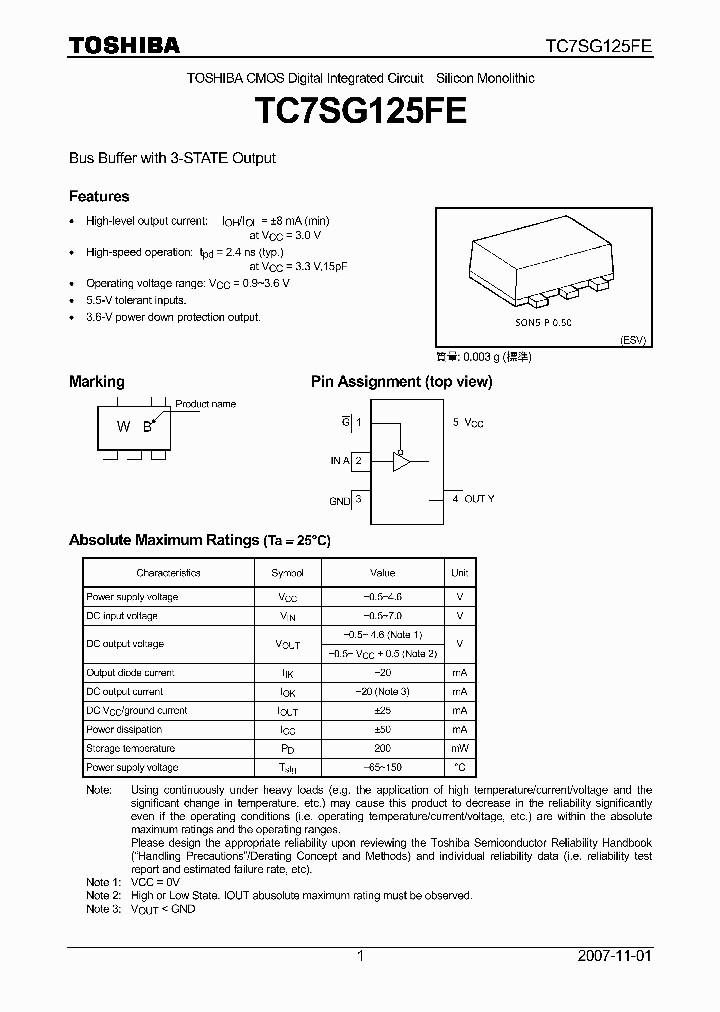 TC7SG125FE_4125201.PDF Datasheet