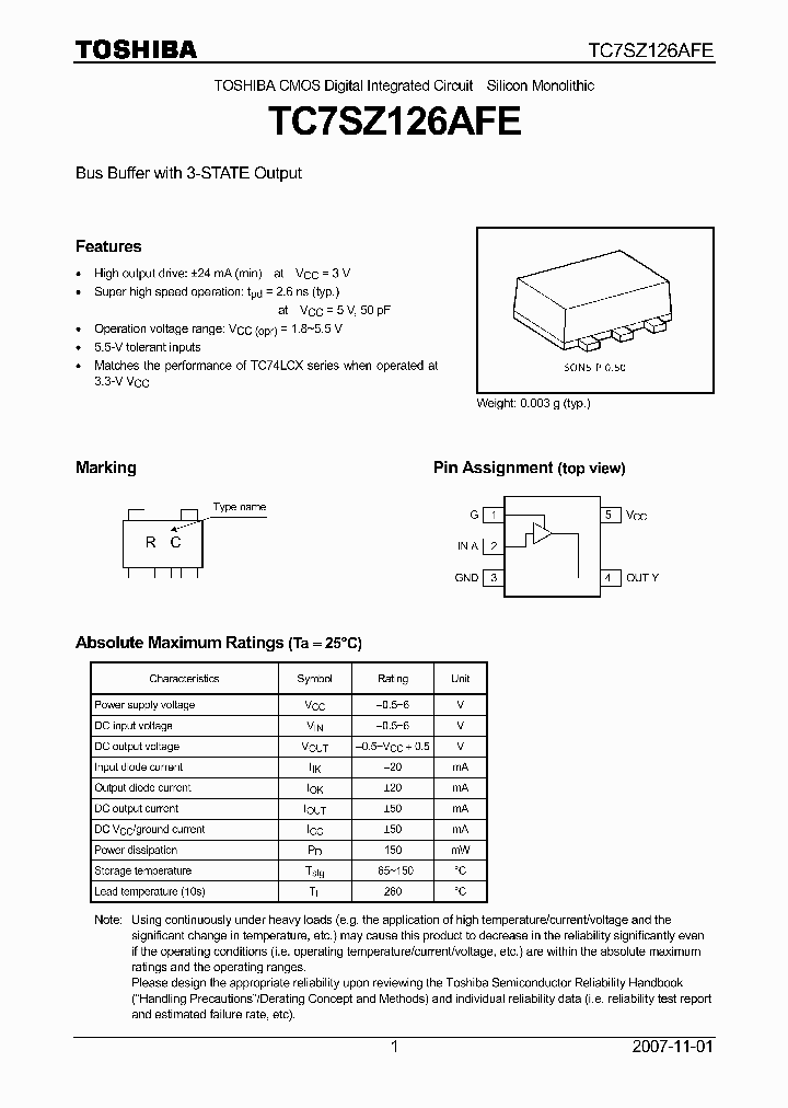 TC7SZ126AFE_4125030.PDF Datasheet