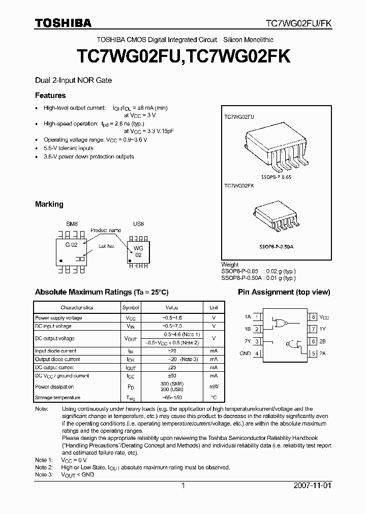 TC7WG02FK_4125015.PDF Datasheet