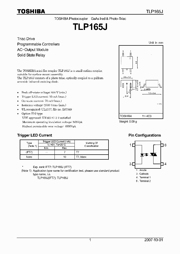 TLP165J07_4131913.PDF Datasheet