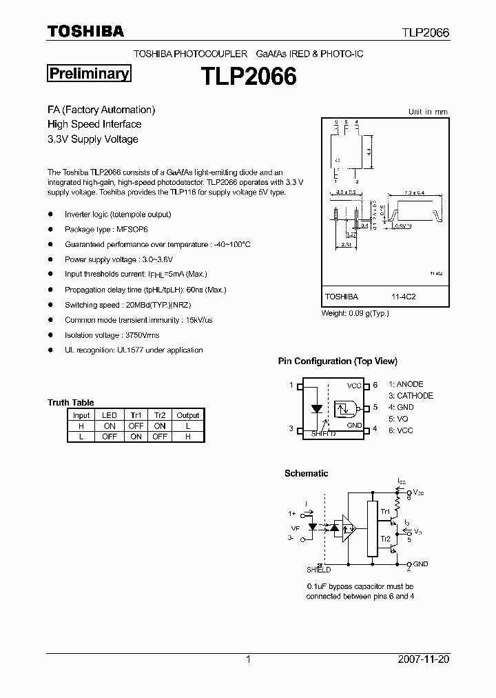 TLP2066_4124927.PDF Datasheet