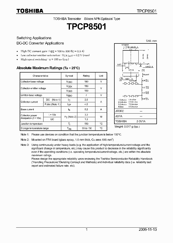 TPCP8501_4127245.PDF Datasheet