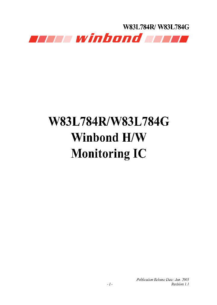 W83L784R05_4128953.PDF Datasheet