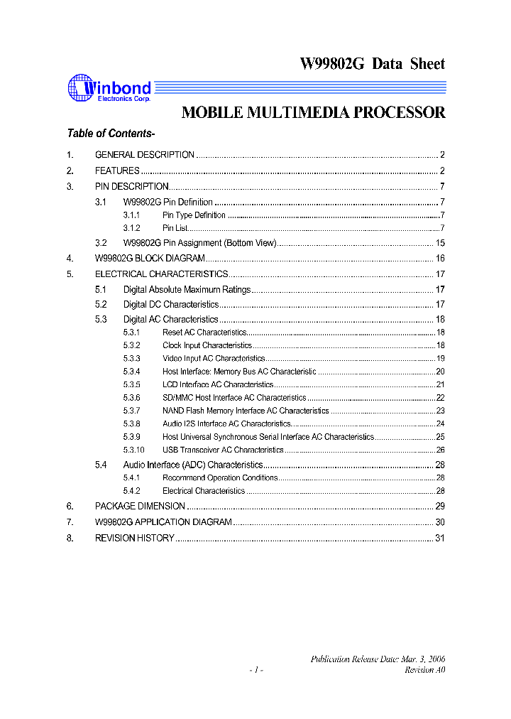 W99802G_4101989.PDF Datasheet