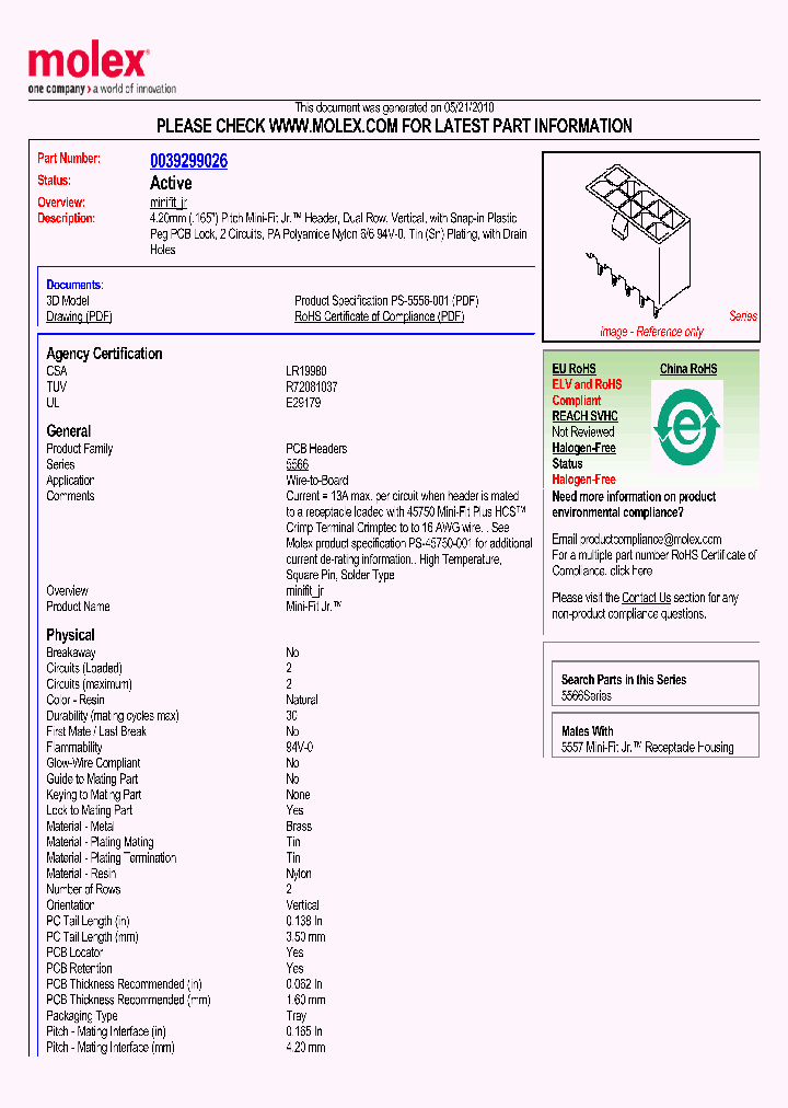 0039299026_4879380.PDF Datasheet