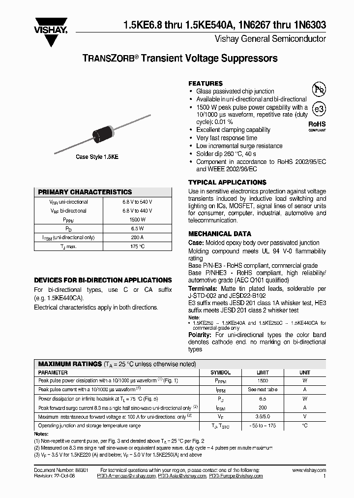 15KE220A_4274257.PDF Datasheet