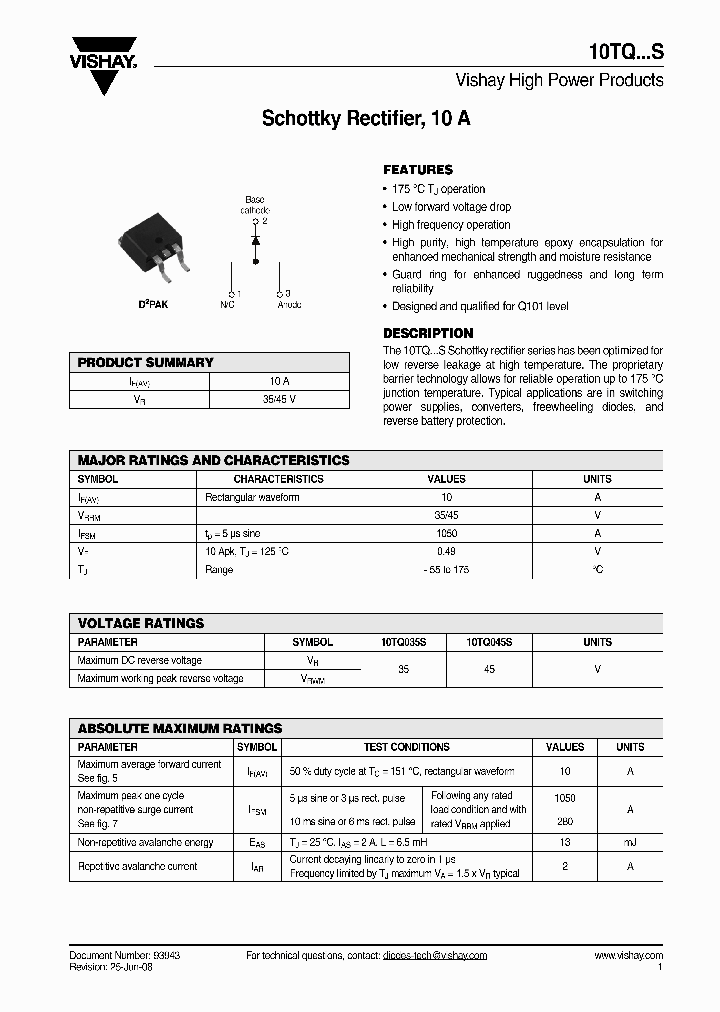 10TQ035STRLPBF_4788463.PDF Datasheet