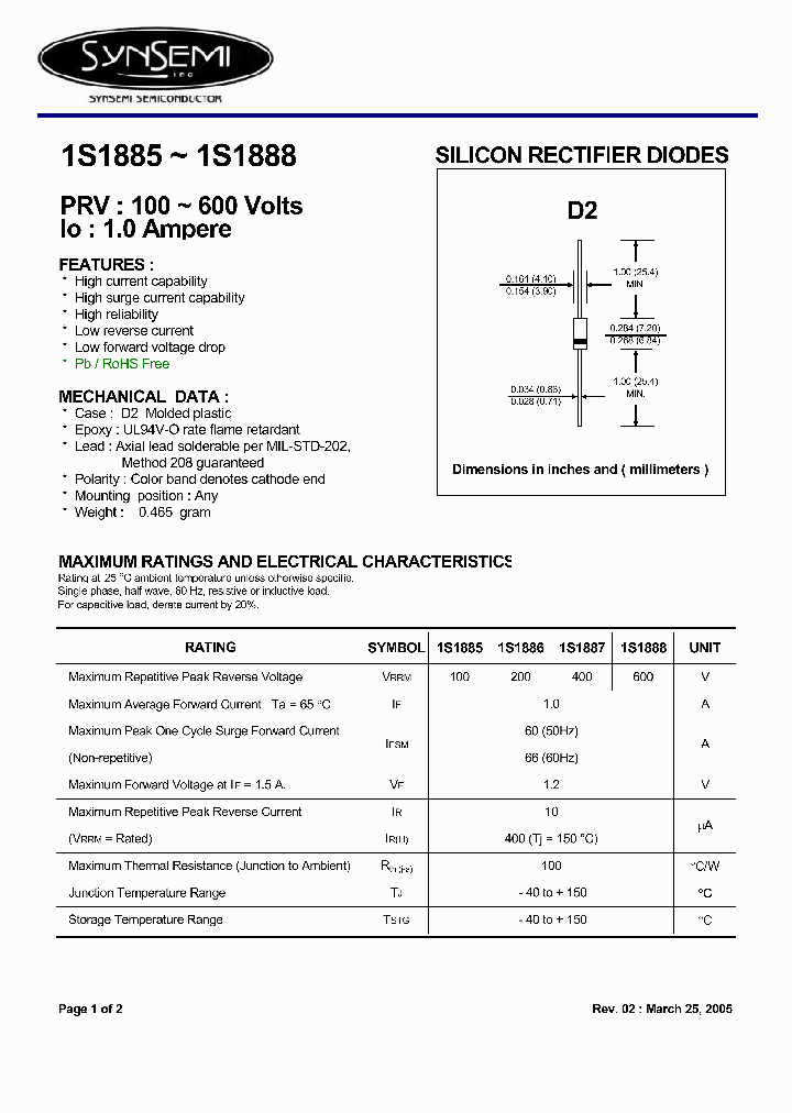 1S1885_4637345.PDF Datasheet