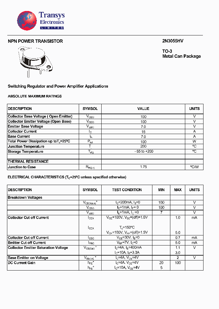 2N3055HV_4254009.PDF Datasheet