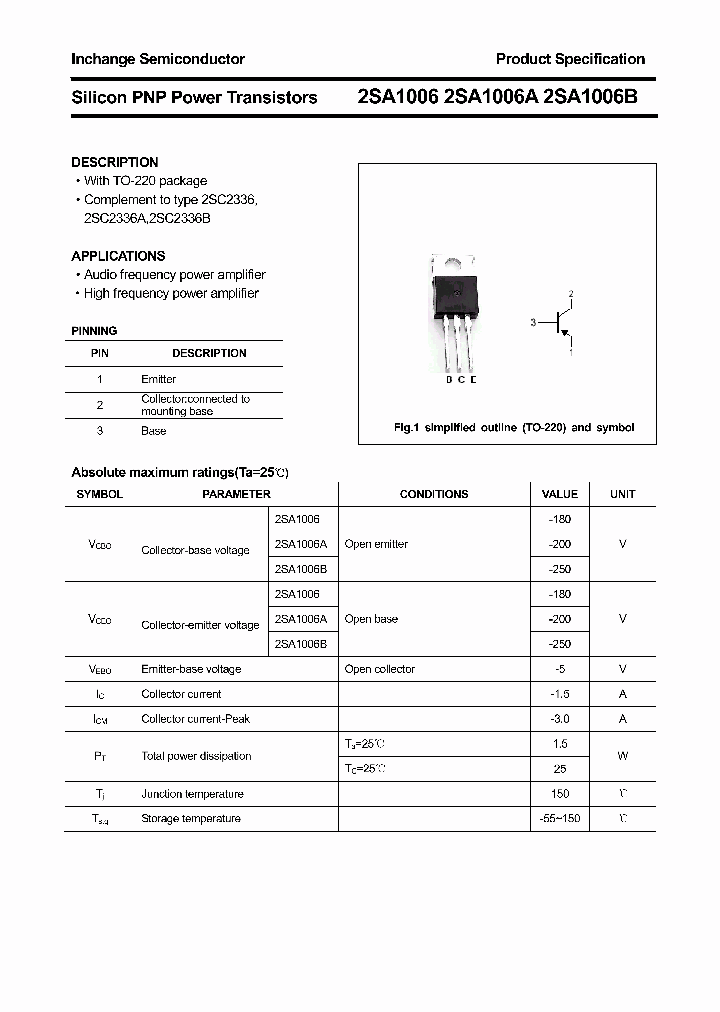 2SA1006B_4345382.PDF Datasheet